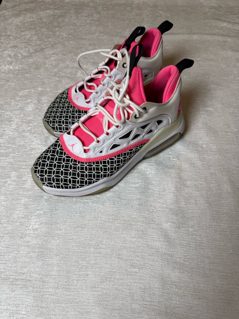 Puma Women's Pink, White & Black Patterned Athletic Sneakers